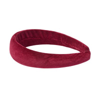 velvet wide headband C burgundy