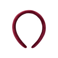 velvet wide headband C burgundy