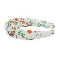 knot headband ivory bird floral