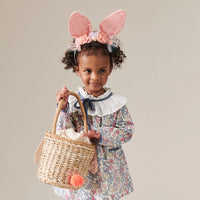 bunny woven straw bag