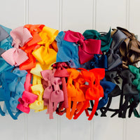 big bow headband red
