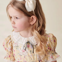 big bow headband white
