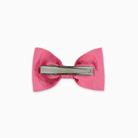 small bow clip fuchsia