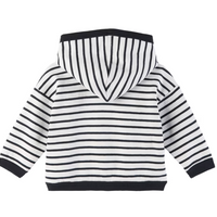 terry stripe hoodie