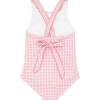 gingham ruffle one piece