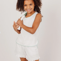 french terry ruffle short