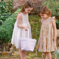 quilted easter bucket lavender stripe