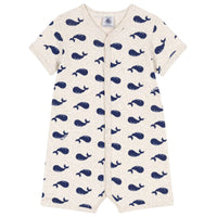 short sleeve whale romper