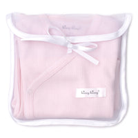 baby pink kissy pointele set w/tulle bag