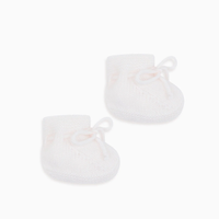 baby ivory evita cashmere booties