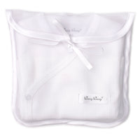 baby white kissy pointele set w/tulle bag