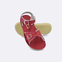 girls red sun-san surfer sandals