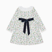 girls green floral helena dress