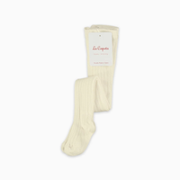 baby ivory ribbed tights