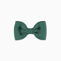 girls small bow clip C dark green
