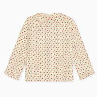 girls ivory floral ania shirt