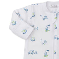 baby multi hole in one footie w/zip