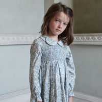 girls blue valia smock dress