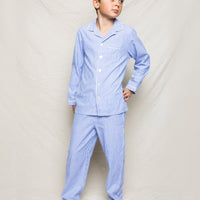 boys french blue seersucker pajama set