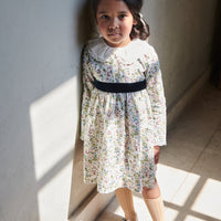 girls green floral helena dress