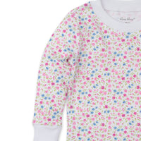 baby girl pink floral pajama set