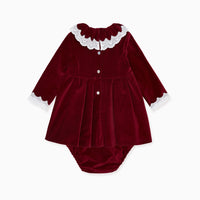 baby burgundy daroca set