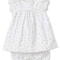 baby multi garden roses dress & diaper cover