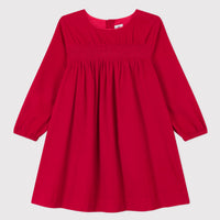 girls red ls corduroy dress