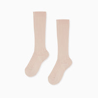 girls pink ribbed knee high socks