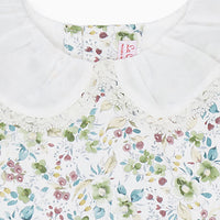 girls green floral helena dress