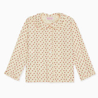 girls ivory floral ania shirt