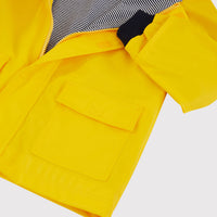 baby yellow hooded rain jacket