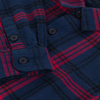 boys navy/red check shirt