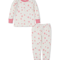 girls pink star zone snug pajama set