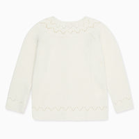 girls white ivana cardigan