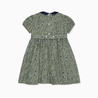 girls green arcadia smock dress