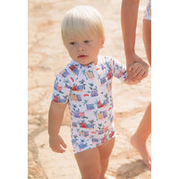 paros short-sleeved swimsuit