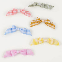 gingham hair bows