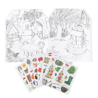 garden coloring sticker book
