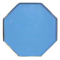 bright blue side plate