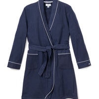 flannel robe navy