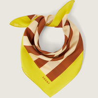 carre scarf yellow marron