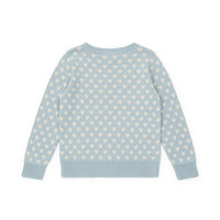hearts sweater bleu petanque