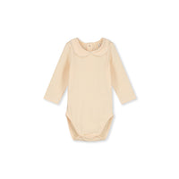 baby collared onesie apricot
