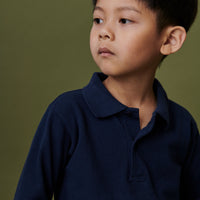 baby braulio ls polo shirt navy