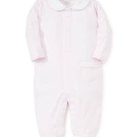 baby kissy new beginnings footie with collar pink