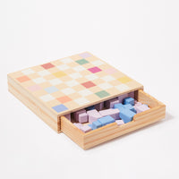 wooden chess & checkers