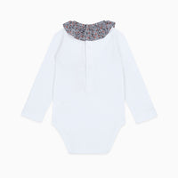 baby flor onesie blue