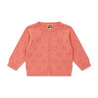 baby heart cardigan rose