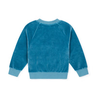 velour sweatshirt bleu sorbonne